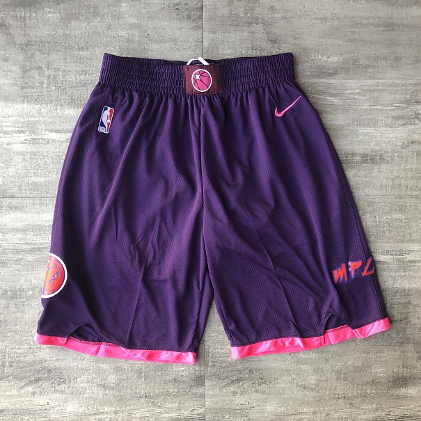 Men NBA Minnesota Timberwolves Purple Shorts 0416->new orleans pelicans->NBA Jersey